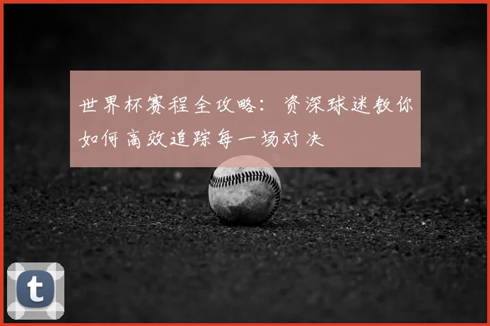 世界杯赛程全攻略：资深球迷教你如何高效追踪每一场对决